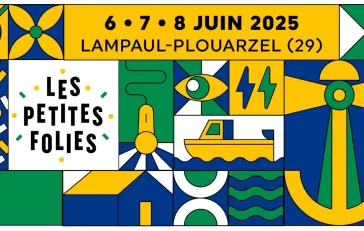 Affiche 2025 du festival de musiques Les Petites Folies à Lampaul Plouarzel dans le Finistère du 6 au 8 juin 2025